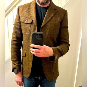 Wool sportcoat blazer le 31 Simons 42 RR men brown